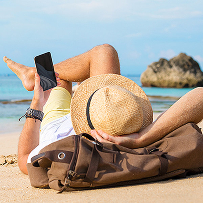 Strand Smartphone quadratisch Foto iStock Grinvalds
